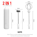 Wireless Milk Frother Electric Type-C Handheld Blender Stainless Steel Mini Coffee Maker Whisk Mixer For Coffee Cappuccino Cream