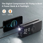 CARSUN Rechargeable Air Pump Tire Inflator Portable Compressor Digital Cordless Car Tyre Inflator For Motocycle Bicycle Balls