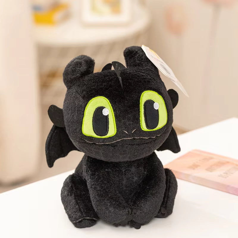 Toothless Night Fury Plush Toy Anime Light Fury Stuffed Adorably How To Train Your Dragon Peluche Anime Room Decor Gift for Fans