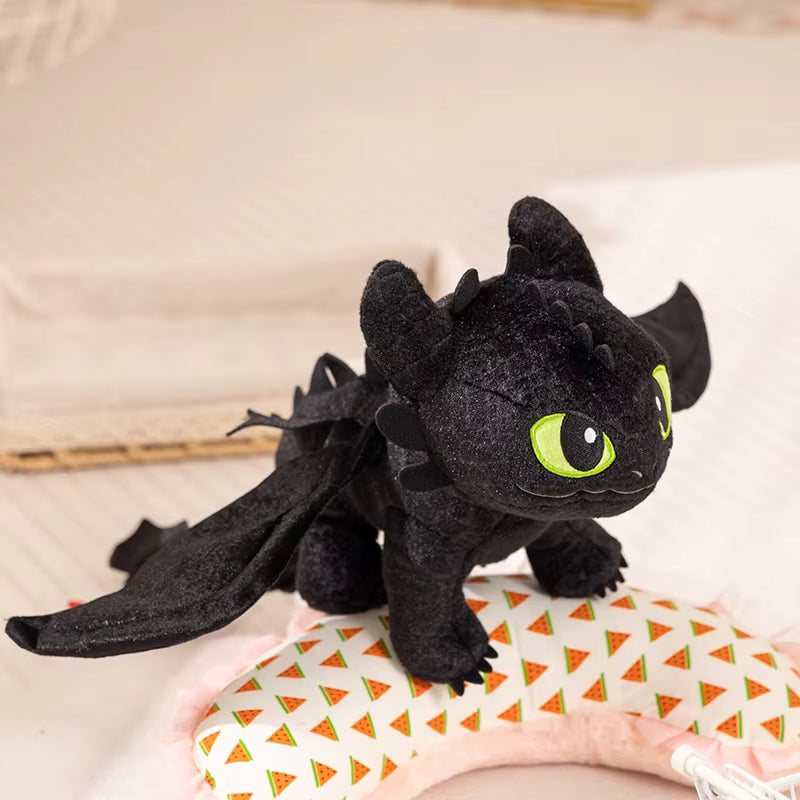 Toothless Night Fury Plush Toy Anime Light Fury Stuffed Adorably How To Train Your Dragon Peluche Anime Room Decor Gift for Fans