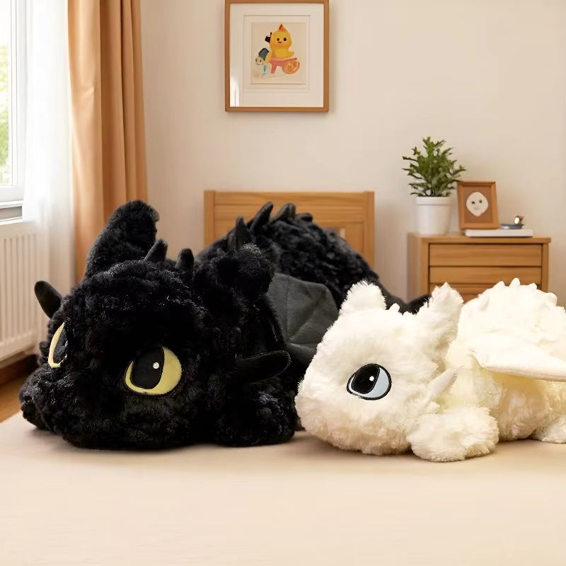 Toothless Night Fury Plush Toy Anime Light Fury Stuffed Adorably How To Train Your Dragon Peluche Anime Room Decor Gift for Fans
