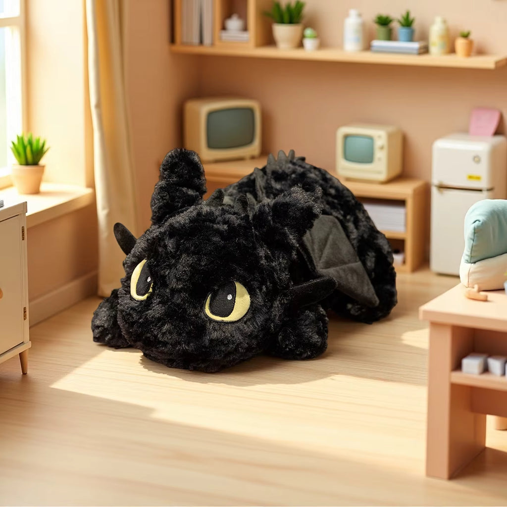 Toothless Night Fury Plush Toy Anime Light Fury Stuffed Adorably How To Train Your Dragon Peluche Anime Room Decor Gift for Fans