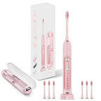 SUBORT S7 Super Sonic Electric Toothbrushes for Adult Kid Smart Timer Whitening Toothbrush IPX7 Waterproof Replaceable Heads Set