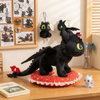 Toothless Night Fury Plush Toy Anime Light Fury Stuffed Adorably How To Train Your Dragon Peluche Anime Room Decor Gift for Fans