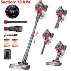 Honki 78KPA Cordless Vacuum Cleaner with LED High Power Strong Suction Wet and Dry Handheld Vacuum Cleaner for Pet Hair Carpet
