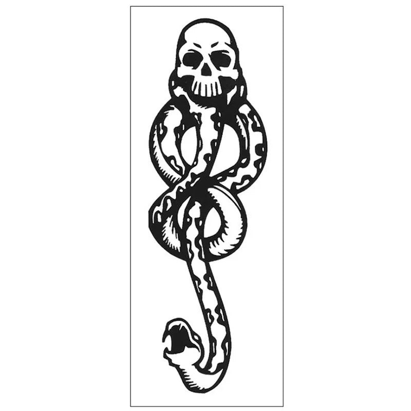 5/10 Pcs Movie Peripherals Lord Voldemort Tattoo Stickers Harries Magic Boys Street Skull Potters Stickers Toys Children Gifts